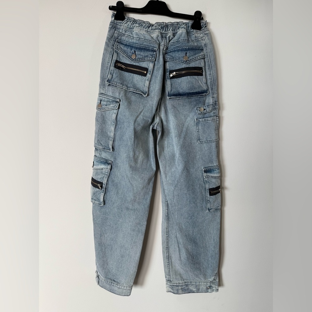 NWT EB Denim Utility Cargo Jeans in Rain Wash - Picture 6 of 14